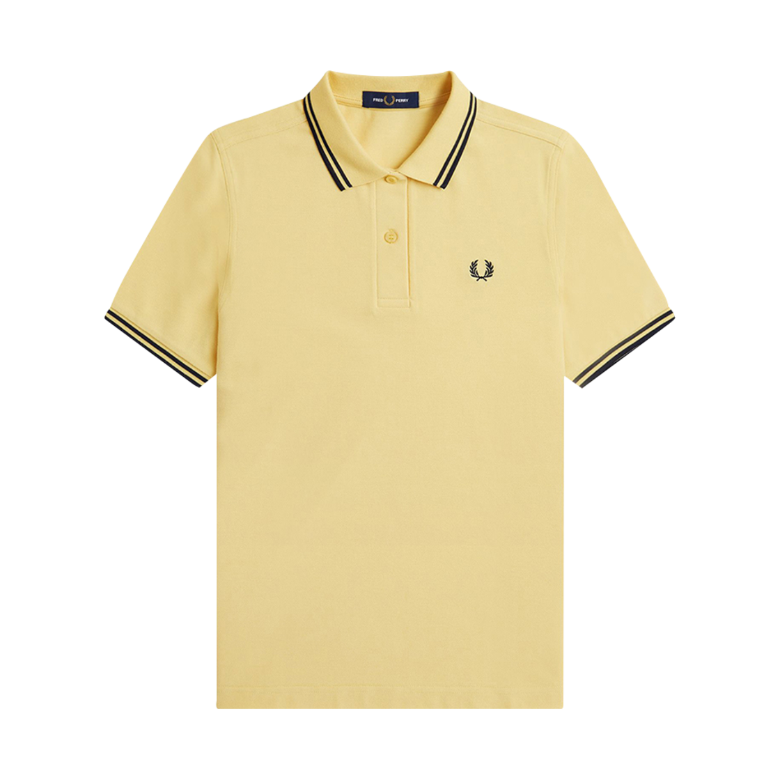 프레드페리 우먼스 G3600 트윈 팁 프레드페리 셔츠 챔피언스골드/블랙(Fred Perry Womens Twin Tipped Fred Perry Shirt Champion’s Gold/Black) - 1