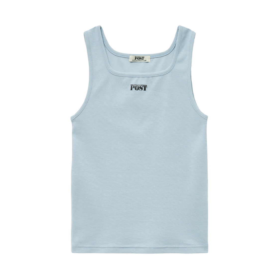 SFM1VT201ALB The Saturday Evening Post Logo Sleeveless Top_Light Blue