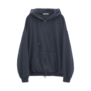 Polyteru Human Index Human Loosed Zip Hoodie Washed Blue