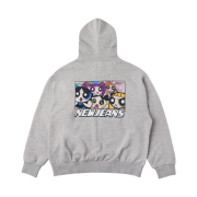 Newjeans x The Powerpuff Girls Full-Zip Hooded Sweatshirt Grey
