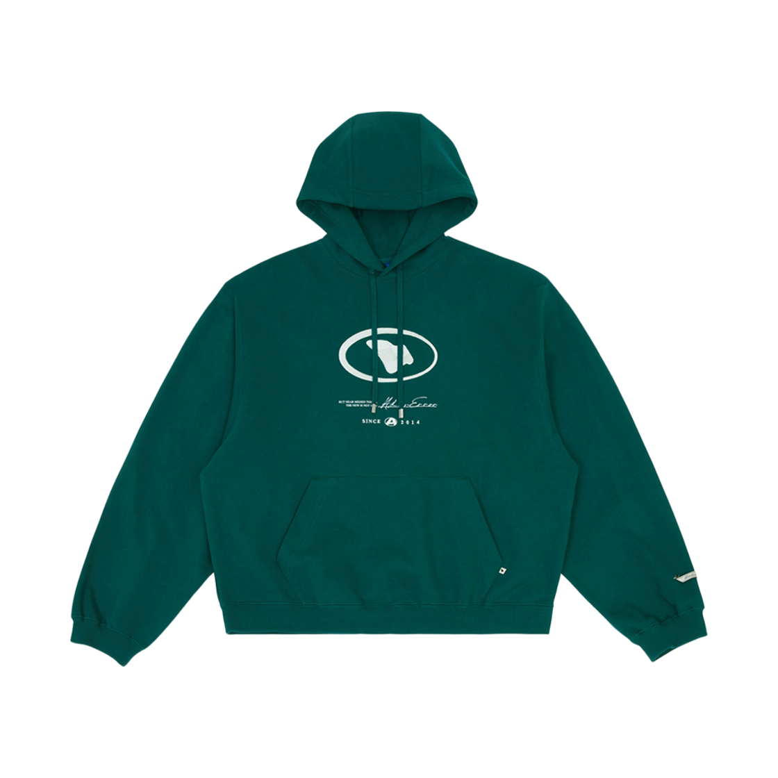 BMADFWHD0101GN Ader Error Etik Logo Hoodie Green