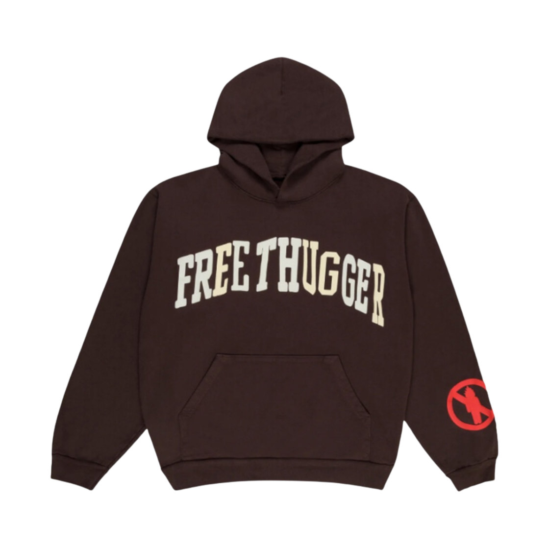 트래비스 스캇 캑터스 잭 X CPFM 프리 써거 후드 브라운(Travis Scott Cactus Jack X CPFM Free Thugger Hoodie Brown)