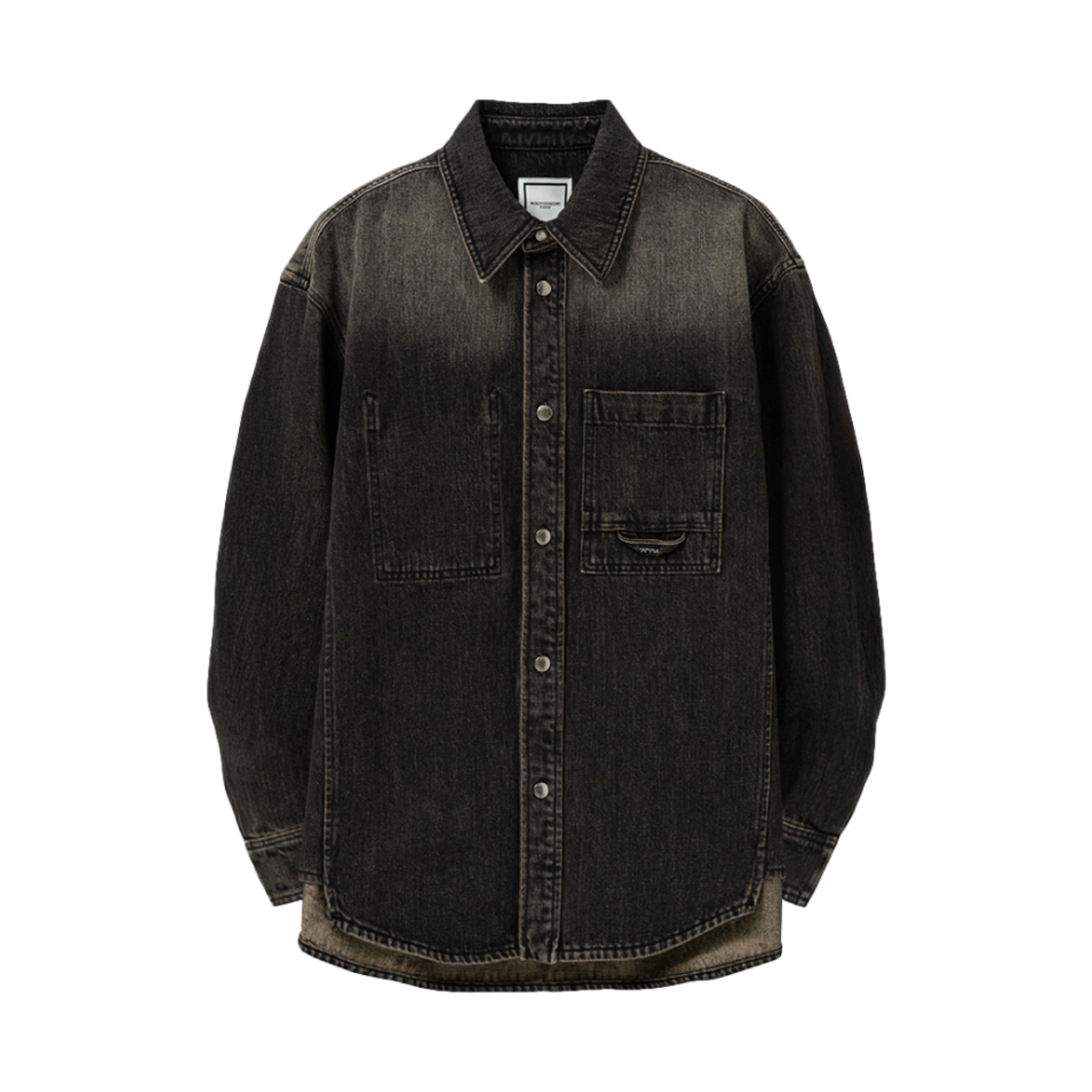 우영미 워싱 데님 백로고 셔츠 그레이 - 25SS(Wooyoungmi Washed Denim Back Logo Shirt Grey - 25SS)