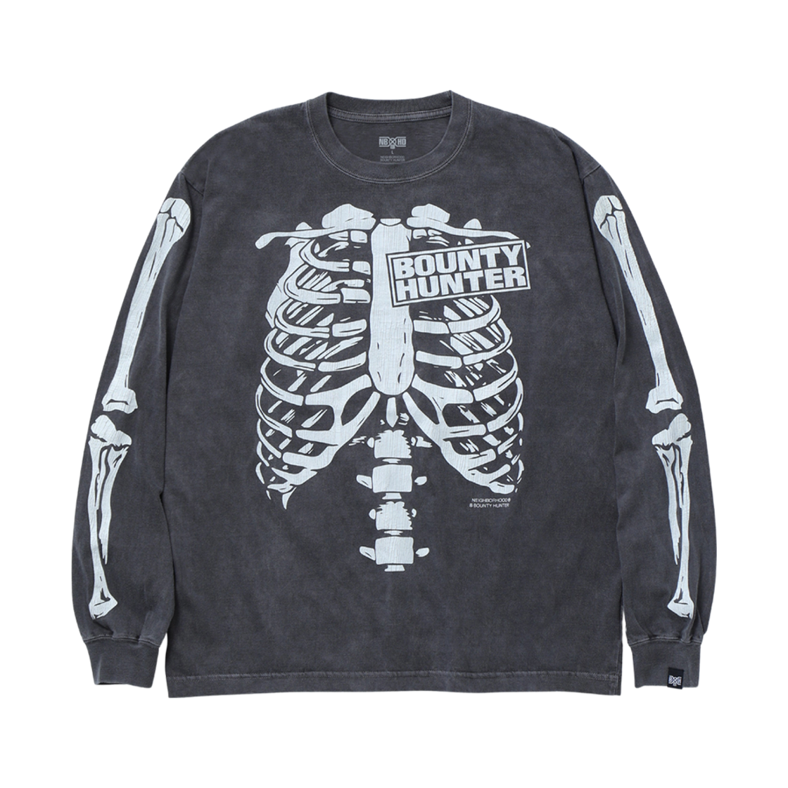 네이버후드 x 바운티 헌터 티셔츠 롱슬리브 1 블랙(Neighborhood x Bounty Hunter T-Shirt L/S 1 Black)