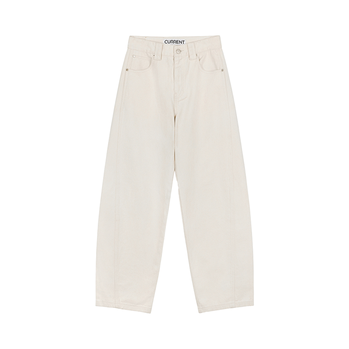 커렌트 커브드 핏 다잉 데님 아이보리(Current Curved Fit Deying Denim Ivory)