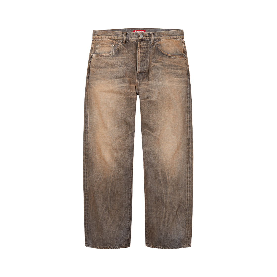 슈프림 디스트레스드 루즈 핏 셀비지 진 워시드 그레이 - 25SS(Supreme Distressed Loose Fit Selvedge Jean Washed Grey - 25SS)