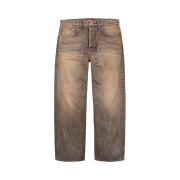 Supreme Distressed Loose Fit Selvedge Jean Washed Grey - 25SS