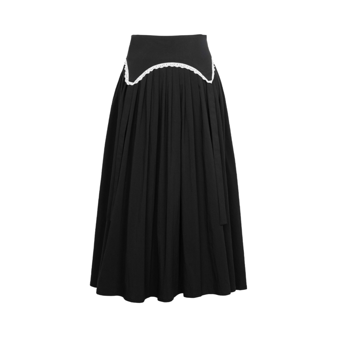 러프넥 서스펜더 플리츠 스커트 블랙(Roughneck Suspender Pleated Skirt Black)