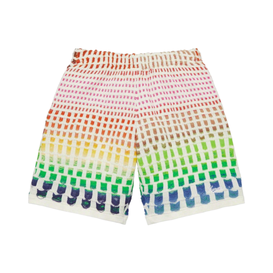 슈프림 그라디언트 그리드 니트 쇼츠 내츄럴 - 23SS