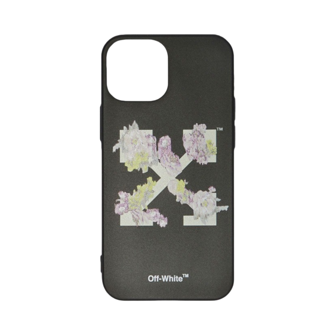 OWPA058F22PLA0021084 Off-White Flowers Arrow iPhone 13 Case Black