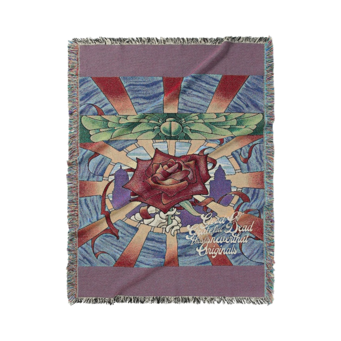 GD231XOTHD02MLT Thisisneverthat x Grateful Dead Rose Tapestry Blanket Multi