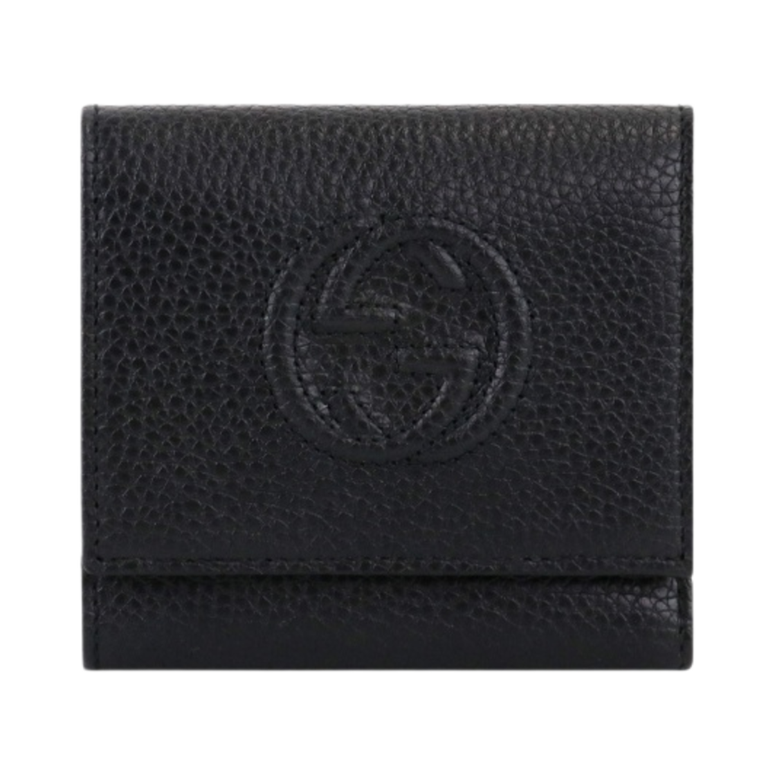 598207-A7M0G-1000 Gucci Soho Flap Wallet Black