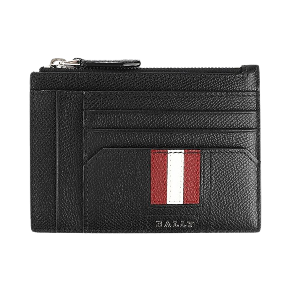 6228860 Bally Trock Leather Card Holder Black