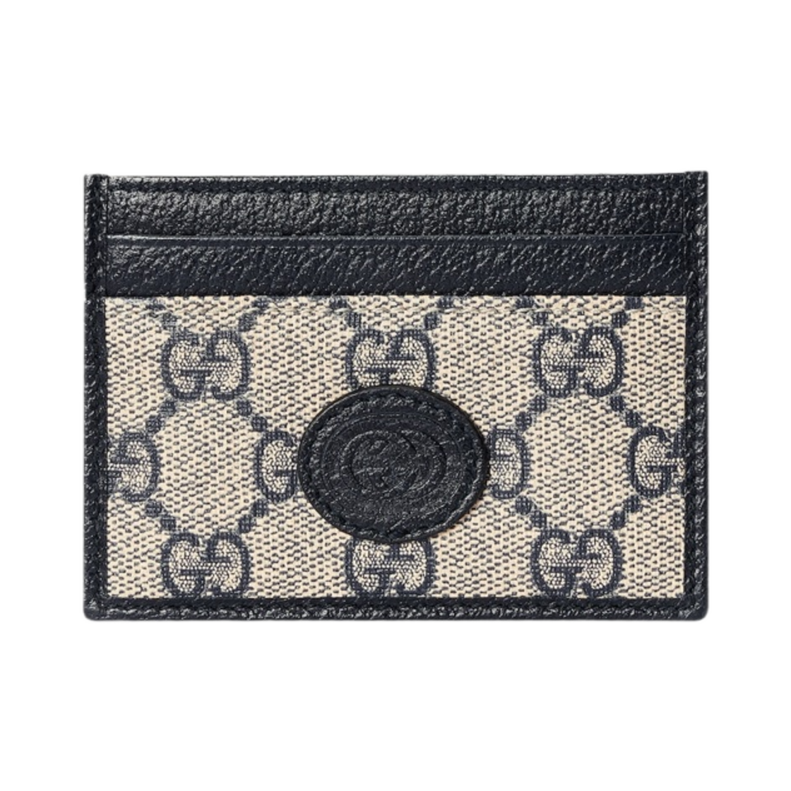구찌 GG 카드 케이스 베이지 블루 슈프림(Gucci GG Card Case Beige Blue Supreme)