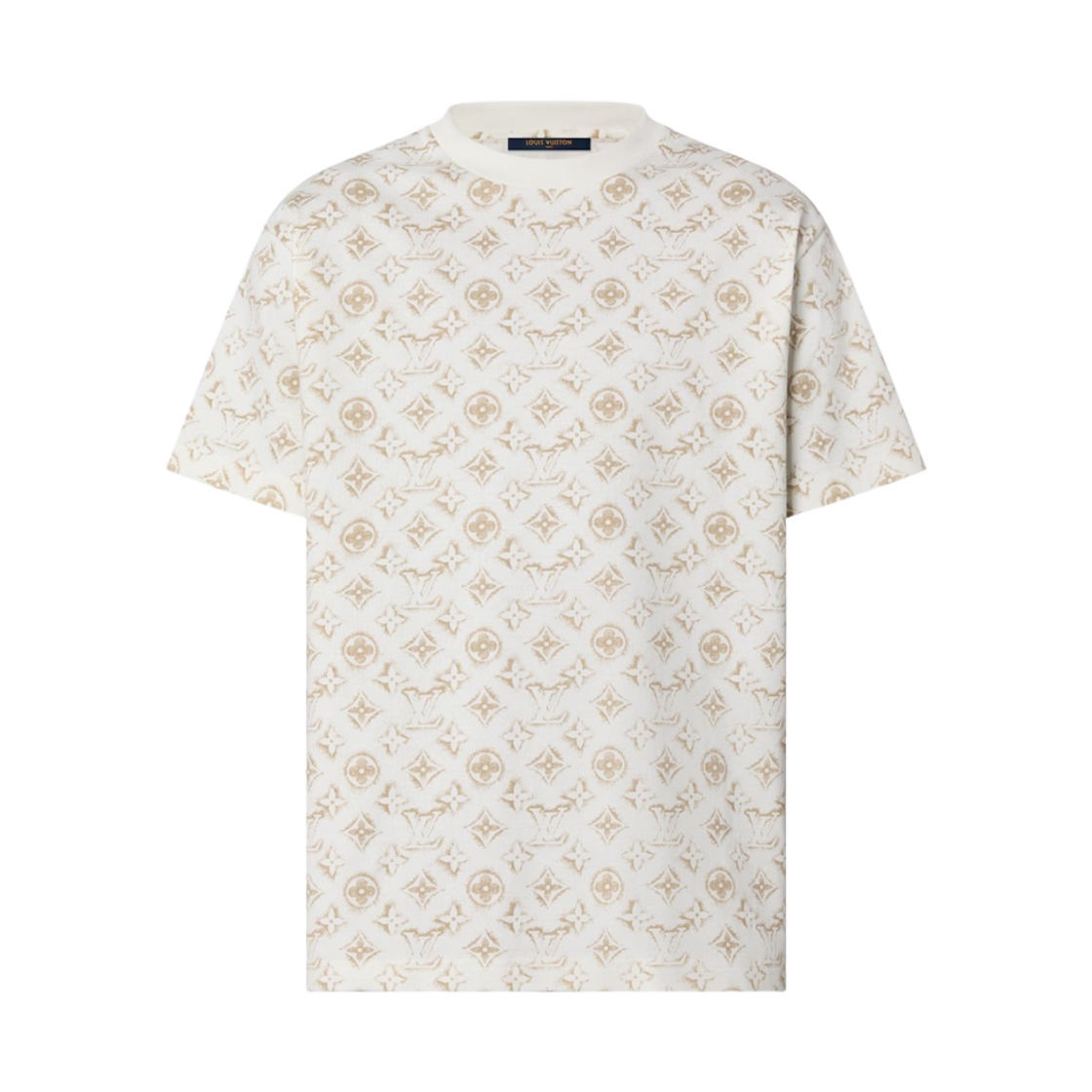 루이비통 모노그램 샌드 모티프 코튼 티셔츠 화이트