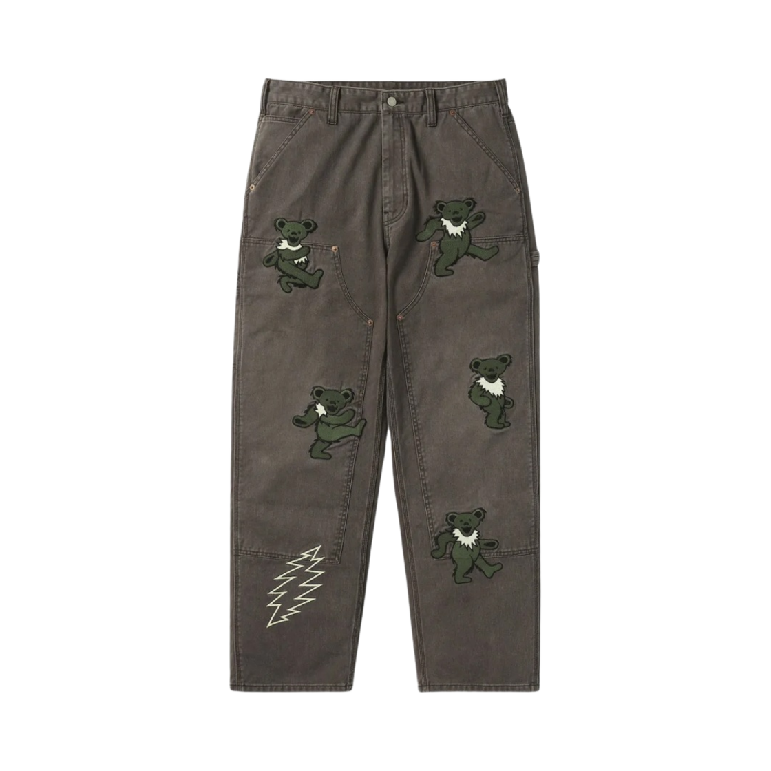 GD223WPAKP01 Thisisneverthat x Grateful Dead Lightning Carpenter Pants Off Black