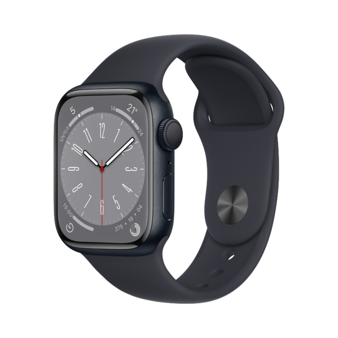 애플 워치 8 41mm GPS 미드나이트 알루미늄 케이스 스포츠 밴드 미드나이트 (국내 정식 발매 제품)
