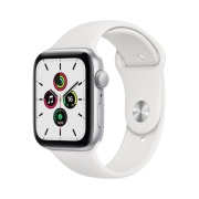 Apple Watch SE 44mm GPS Silver Aluminum Case with Sport Band White (Korean Ver.)