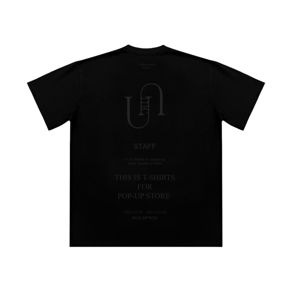 Undermycar Shinsegae Pop-Up T-Shirt Double Black - 22SS