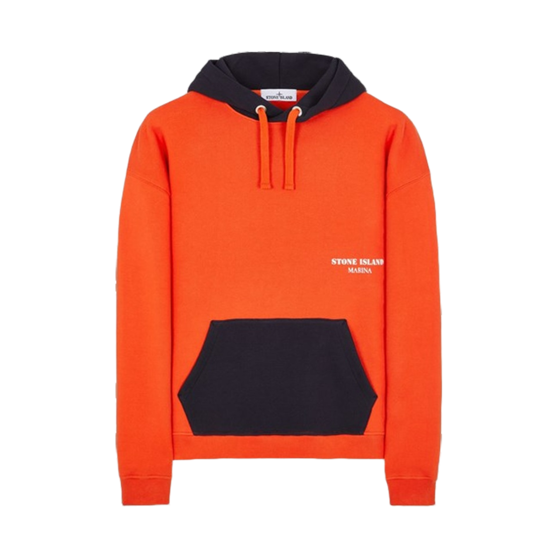 7915651X6-V0037 Stone Island 651X6 Marina Heavy Cotton Fleece Hooded Sweatshirt Lobster Red - 23FW