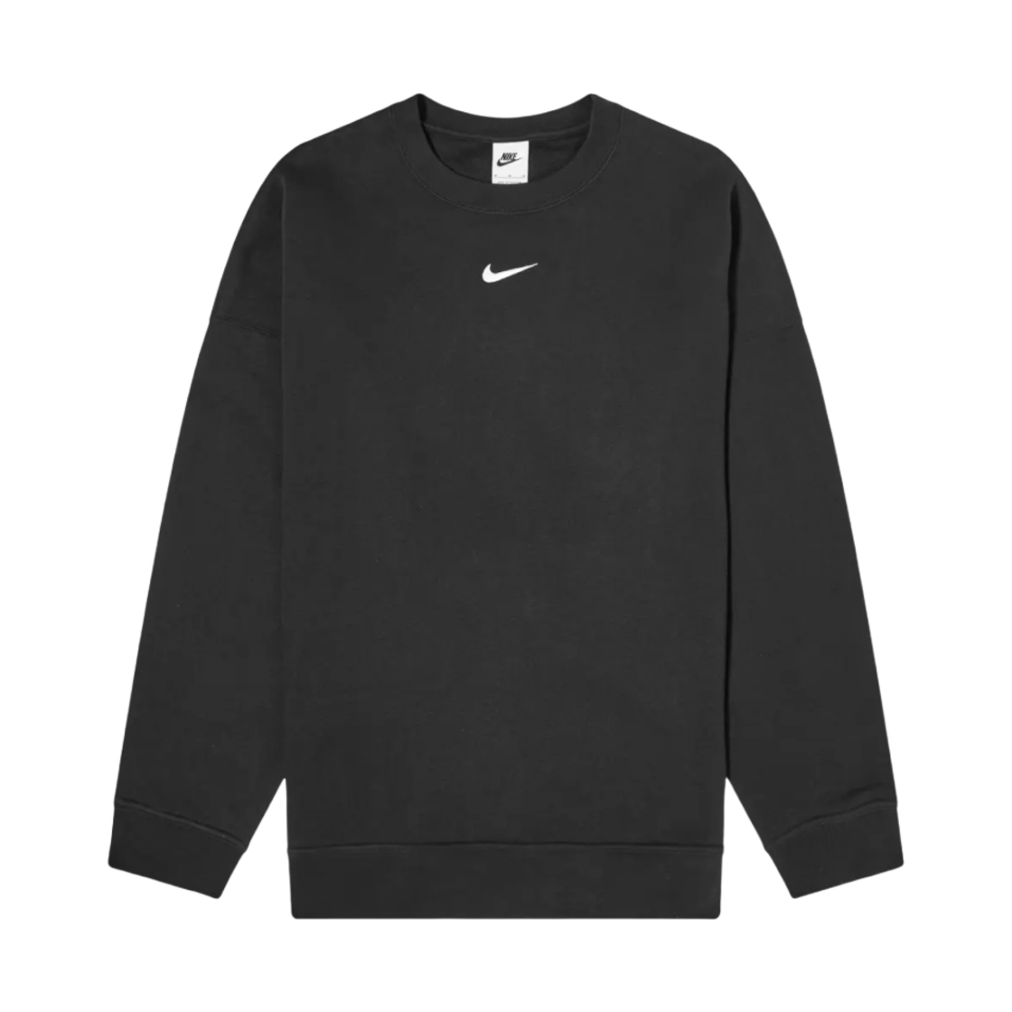 DD5633-010 (W) Nike Essentials Fleece Oversized Crewneck Sweatshirt Black - Asia