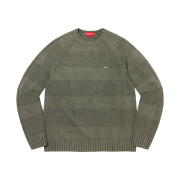 Supreme Small Box Stripe Sweater Light Olive - 23SS