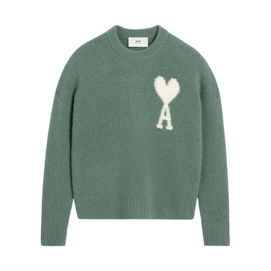 UKS025-KN0032-4013 AMI de Coeur Cloudy Wool Sweater Antique Clay