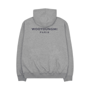 Wooyoungmi Cotton Black Back Logo Hoodie Grey - 22FW