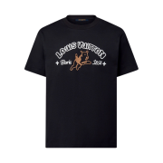 Louis Vuitton Embroidered Cotton T-Shirt Black