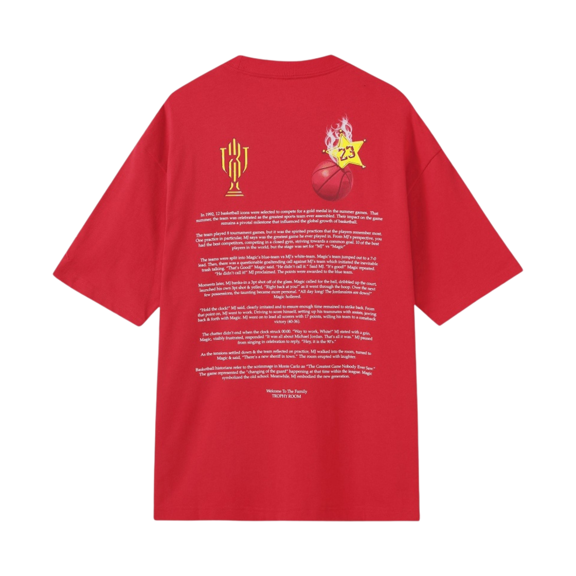 조던 x 트로피 룸 그래픽 티셔츠 레드 화이트 - 아시아(Jordan x Trophy Room Grapic T-Shirt Red White - Asia) - 2