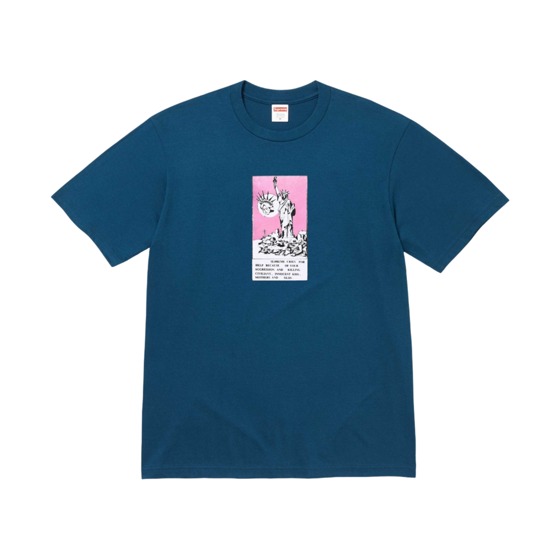 - Supreme Liberty T-Shirt Indigo - 24FW