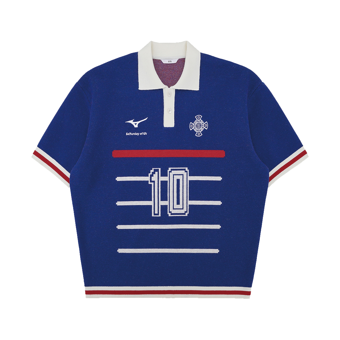 에스티유 X 미즈노 니트 폴로 블루(STU X MIZUNO Knit Polo Blue)