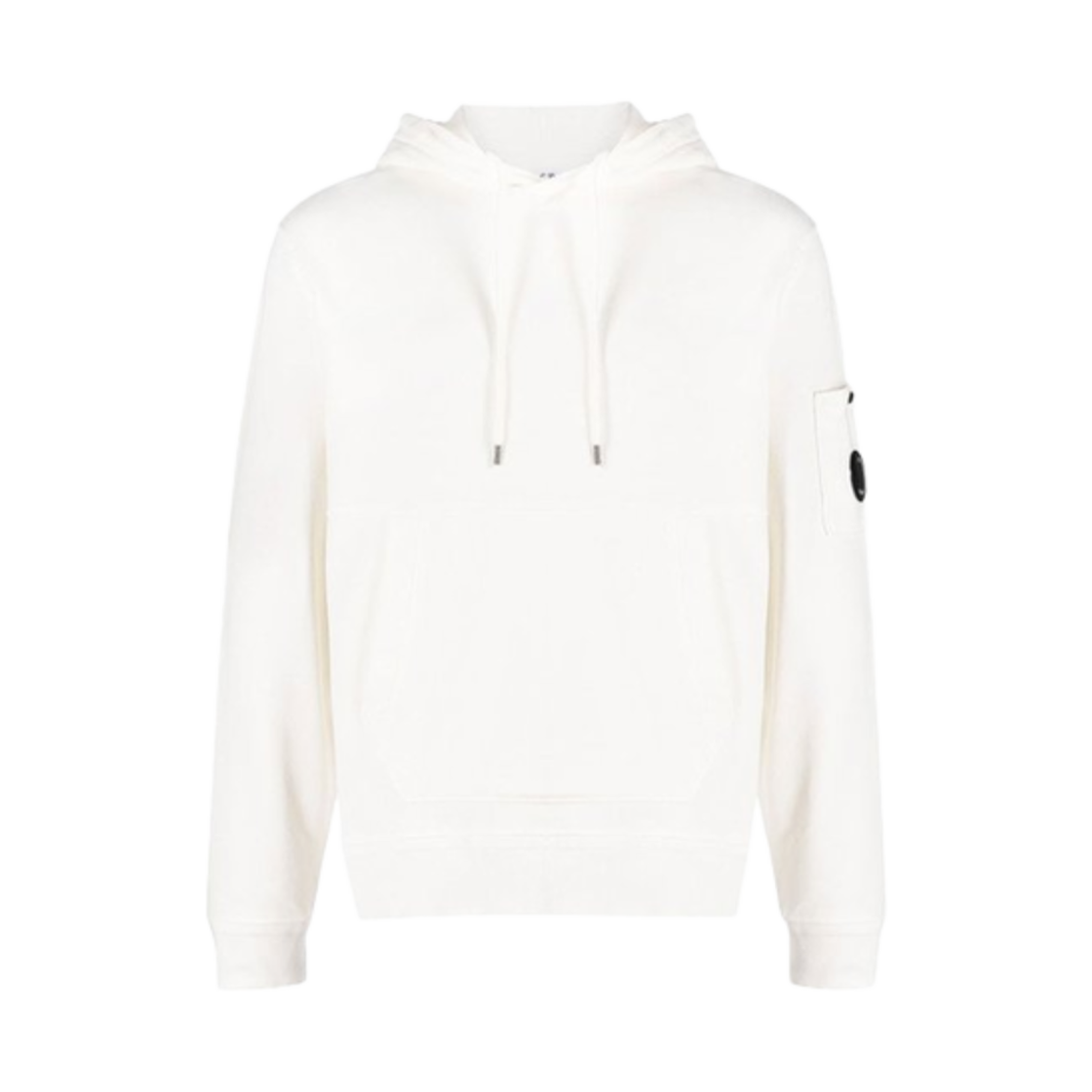 14CMSS137A005398G103 C.P. Company Lens Wappen Hoodie White - 23SS