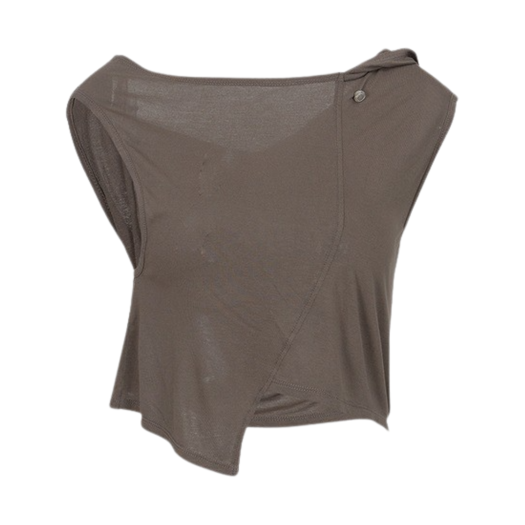 CK24SWTS02BR Cost per Kilo Hooded Off Shoulder Top Brown