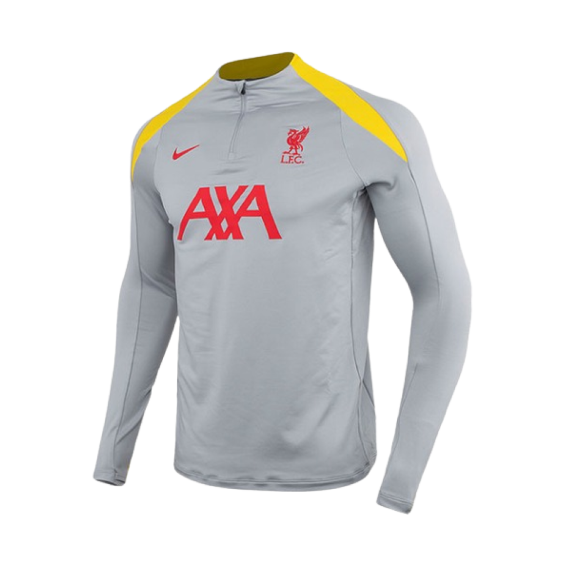 나이키 리버풀 FC 스트라이크 3rd 풋볼 드릴 탑 라이트 스모크 그레이 크롬 옐로우 (논 마킹 버전)(Nike Liverpool FC Strike 3rd Football Drill Top Light Smoke Grey Chrome Yellow (Non Marking Ver.))