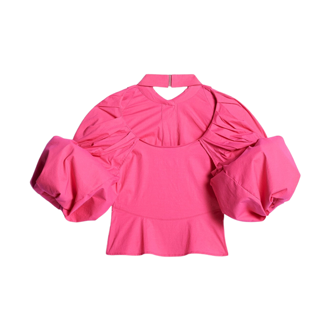 (W) 자크뮈스 라 슈미즈 마라카 퍼프 슬리브 셔츠 핑크((W) Jacquemus La Chemise Maraca Puffed Sleeve Shirt Pink) - 2