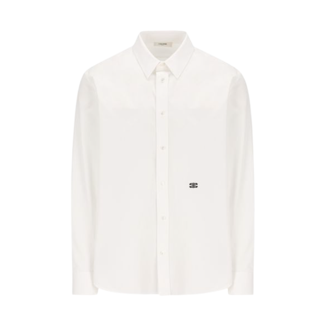 2C983100X-01BC Celine Triomphe Logo Cotton Shirt White