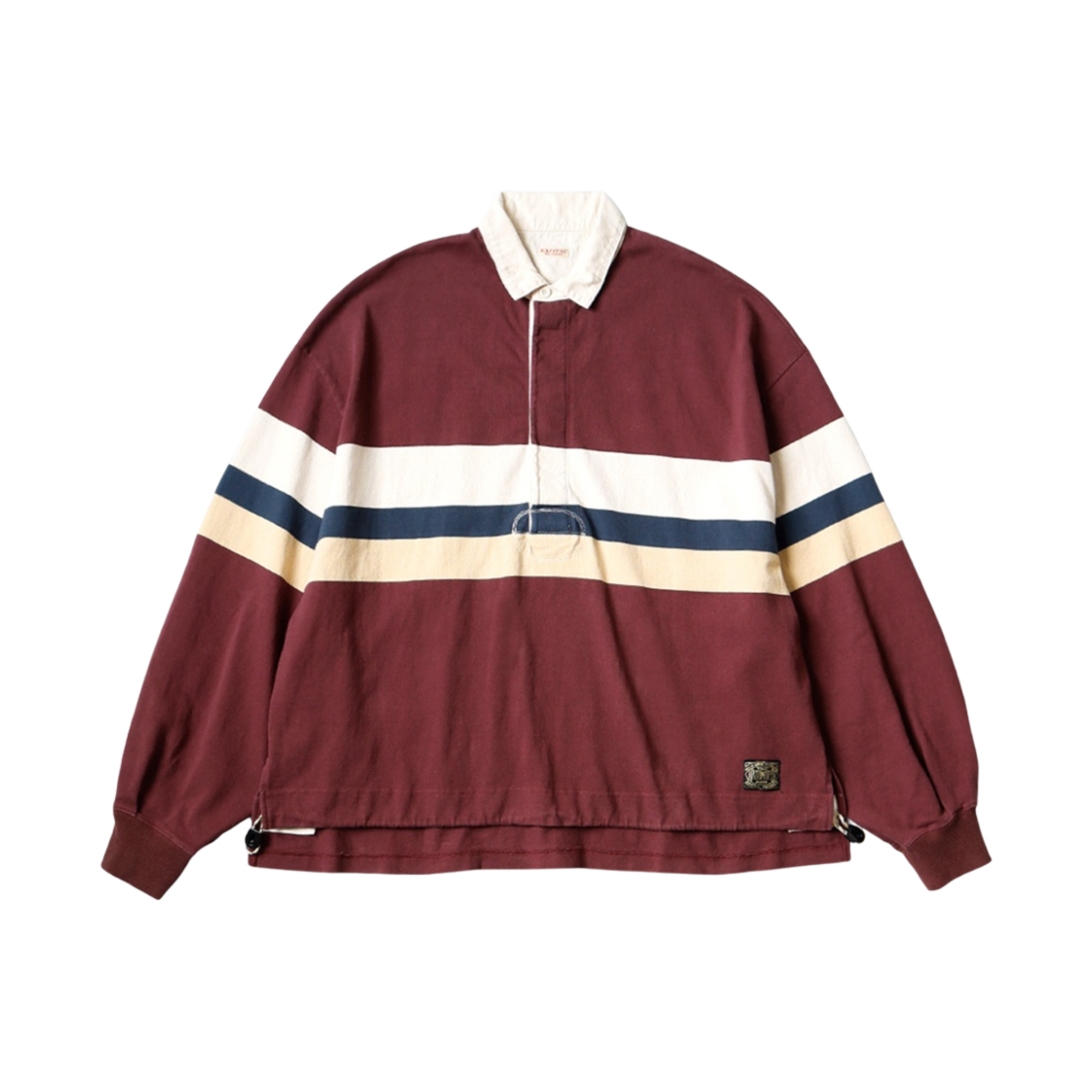 캐피탈 16 패널 스트라이프 저지 빅 럭비 셔츠 엔진(Kapital 16 Panel Striped Jersey Big Rugby Shirt Engine)