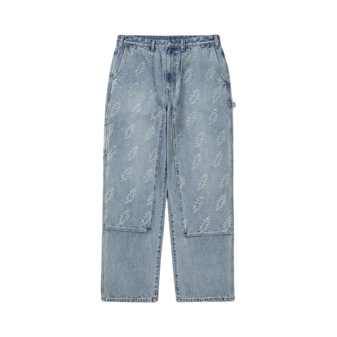 디스이즈네버댓 x 그레이트풀 데드 라이트닝 데님 카펜터 팬츠 워시드 블루