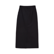 (W) Matin Kim Diagonal Detail Long Skirt Charcoal