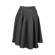 Roughneck Pleats Wrap Skirt Gray