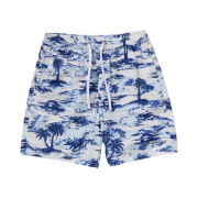 BAPE Palm Tree Camo Relaxed Fit Beach Shorts Blue