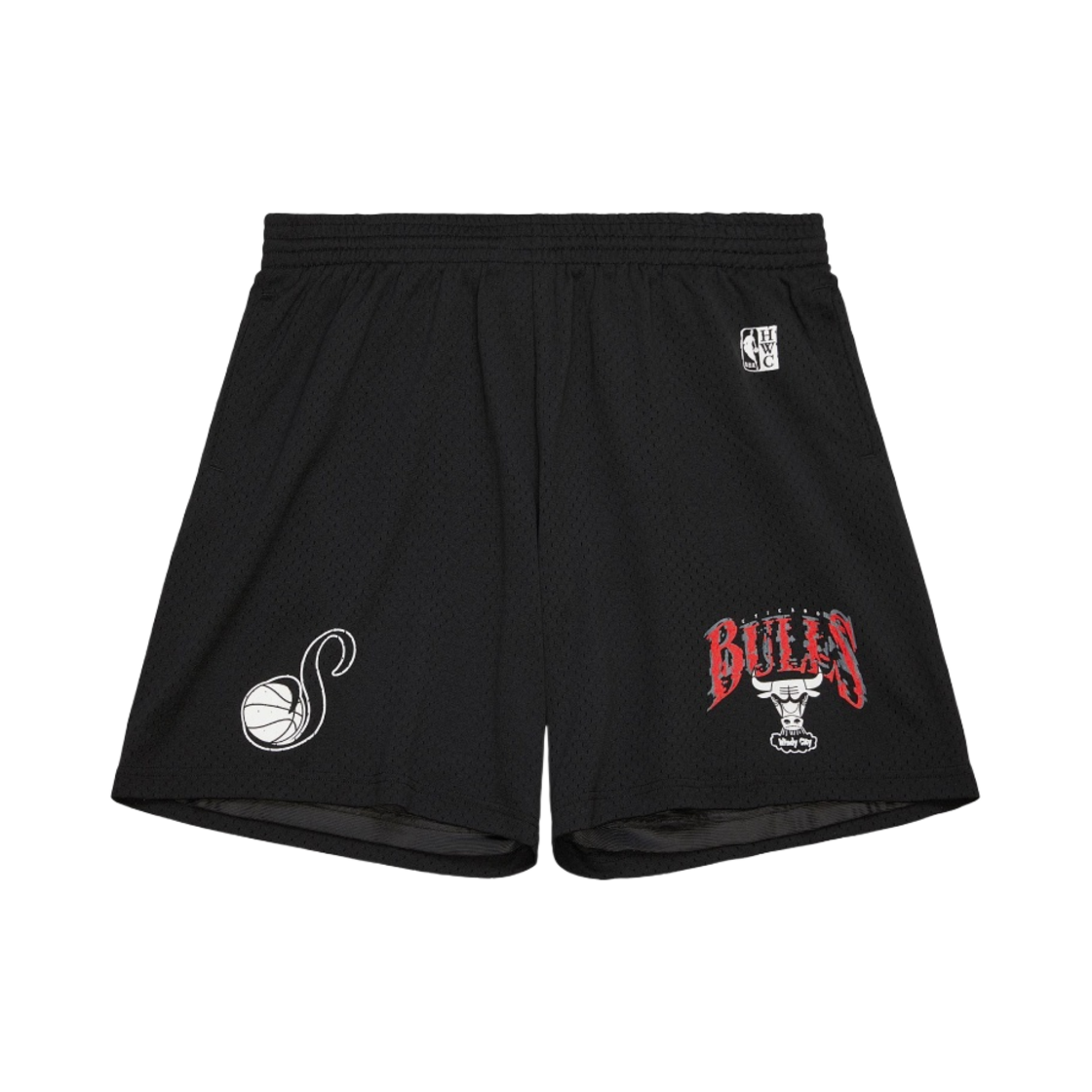 BT2970-CBUBLCK Mitchell & Ness x Suga Glitch Shorts Chicago Bulls Black