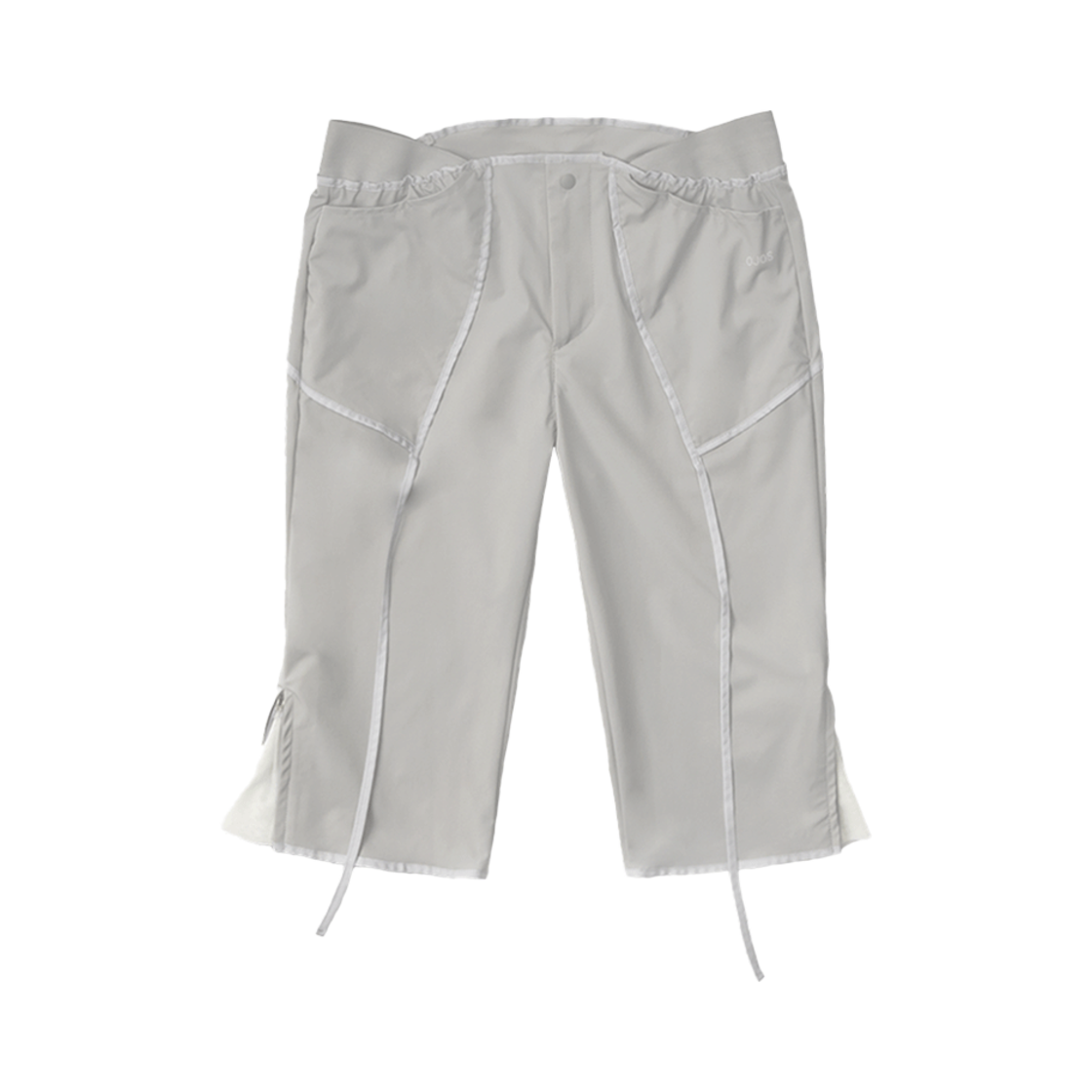 오호스 스트랩 트리밍 카프리 팬츠 그레이(OJOS Strap Trimming Capri Pants Grey)