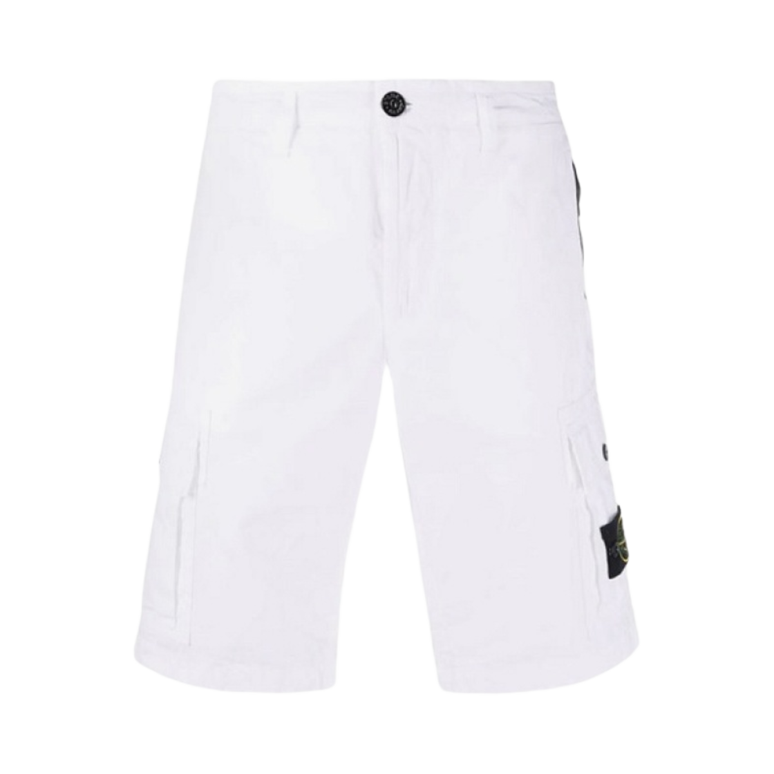 스톤 아일랜드 L11WA 브러쉬드 코튼 캔버스 가먼트 다이드 버뮤다 쇼츠 화이트 - 22SS(Stone Island L11WA Brushed Cotton Canvas Garment Dyed Bermuda Shorts White - 22SS) - 1