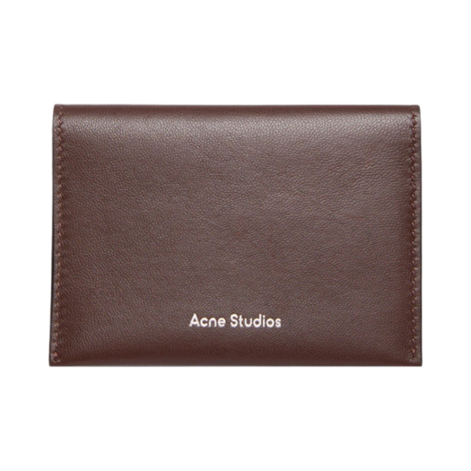 Acne Studios Bi-Fold Card Holder Dark Brown