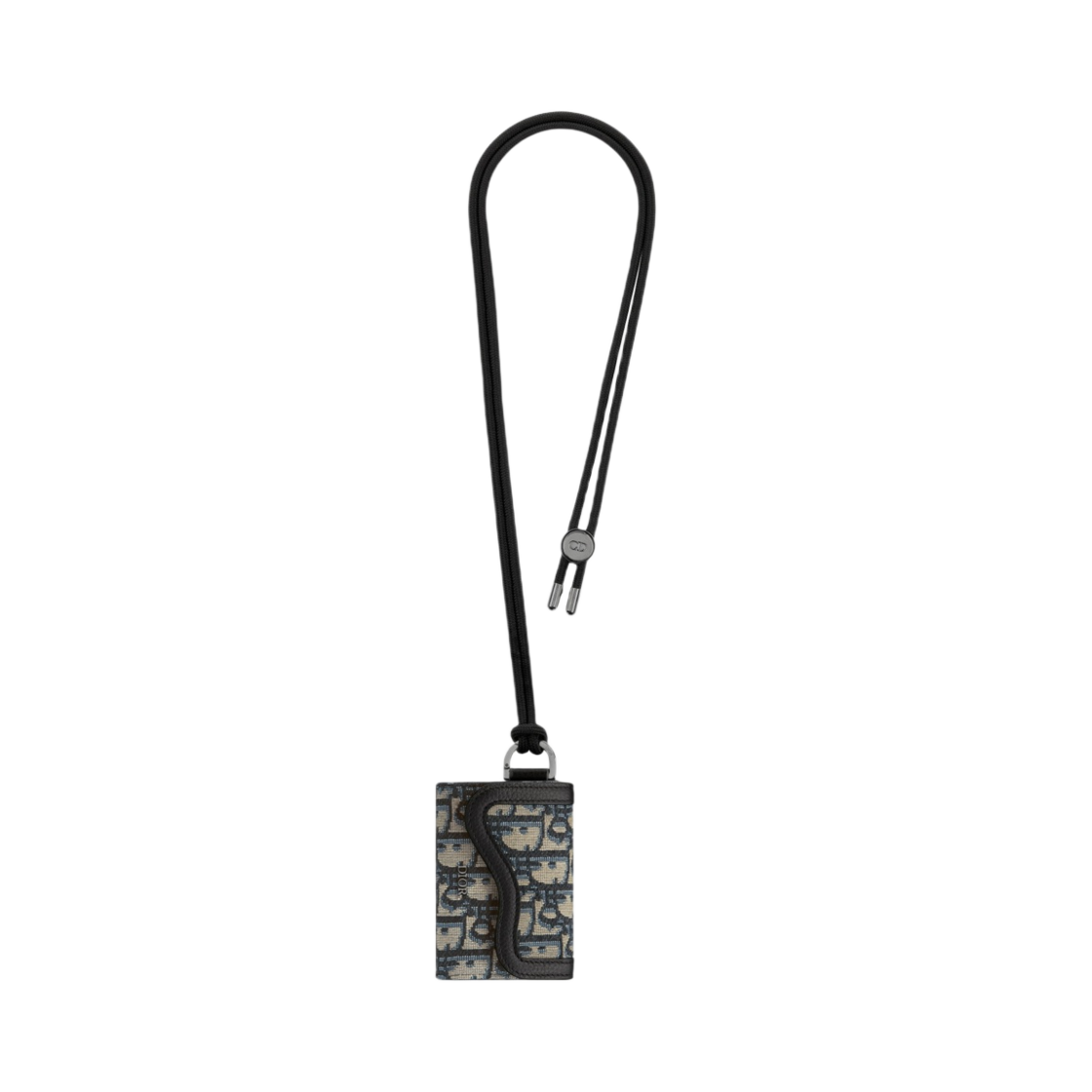 디올 새들 카드 홀더 숄더 스트랩 베이지 블랙 디올 오블리크 자카드(Dior Saddle Card Holder Shoulder Strap Beige Black Dior Oblique Jacquard) - 1
