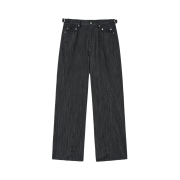 Haleine Twisted Slub Stripe Pants Charcoal