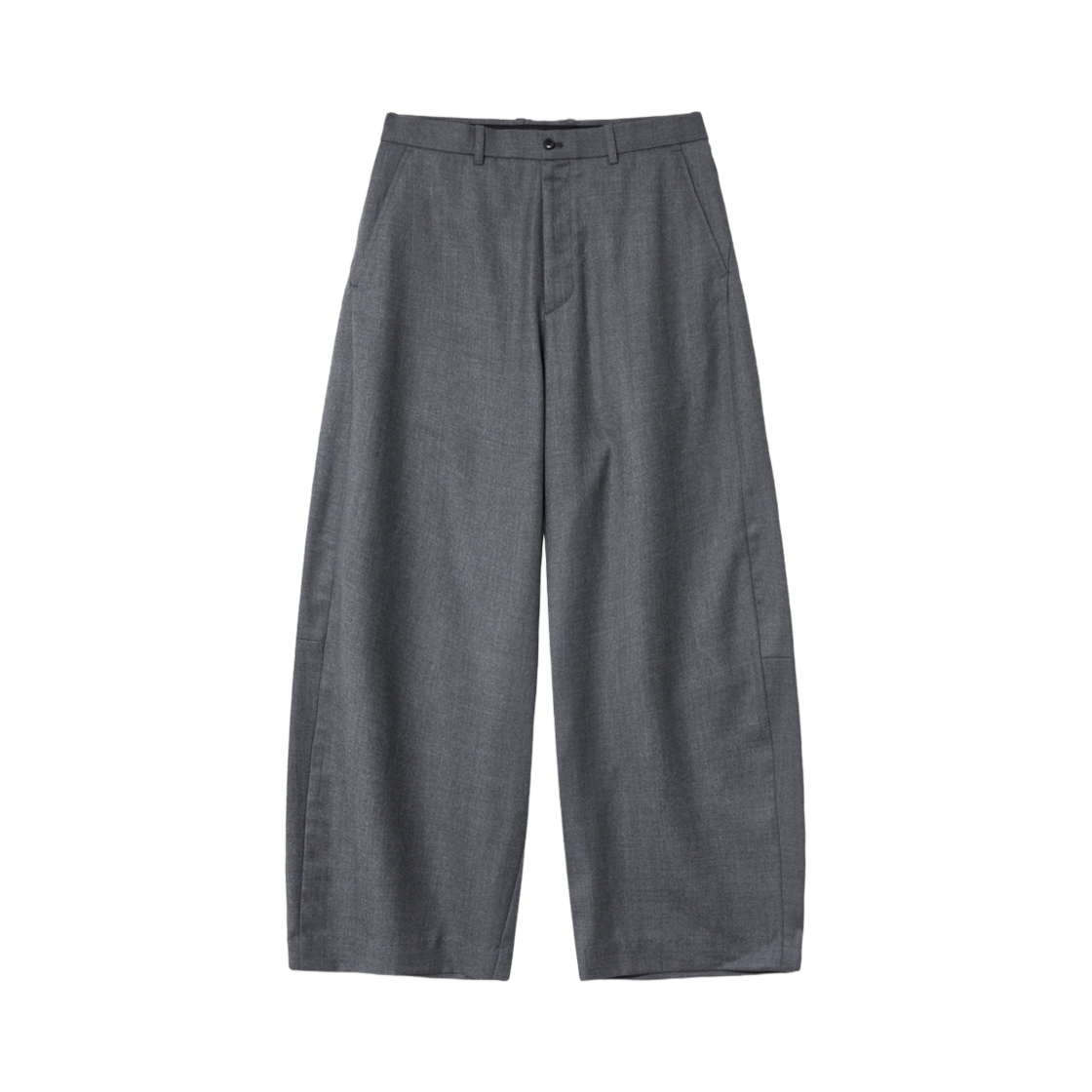 해칭룸 와이드 커브 트라우저 플란넬 울 그레이(Hatchingroom Wide Curve Trousers Flannel Wool Grey) - 1