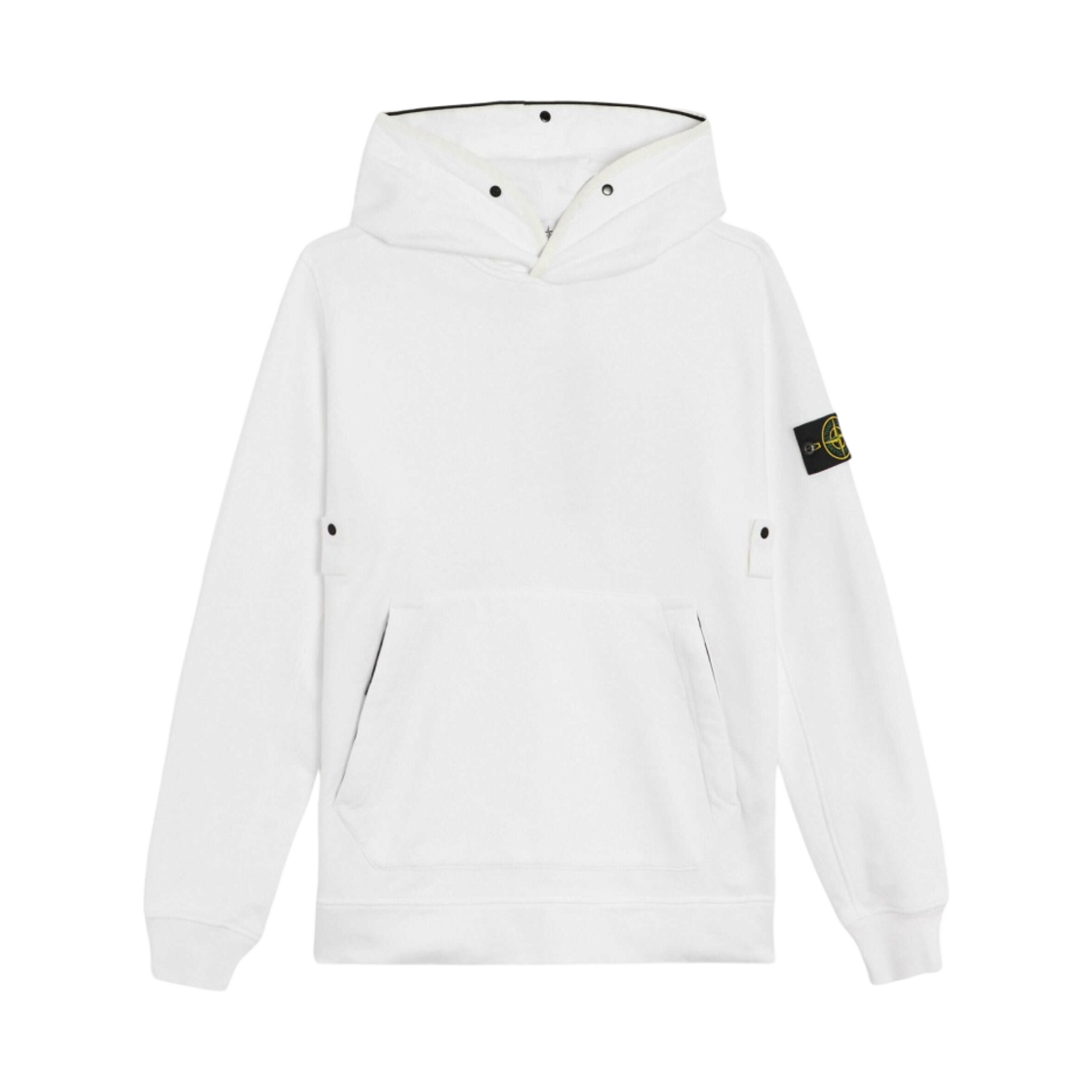 스톤 아일랜드 60620 브러쉬드 코튼 플리스 후드 스웨트셔츠 화이트 - 21FW(Stone Island 60620 Brushed Cotton Fleece Hooded Sweatshirt White - 21FW) - 1